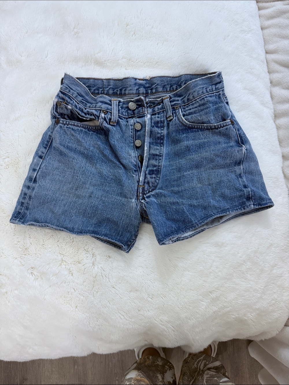 Levi's High-Rise Denim Shorts - Blue